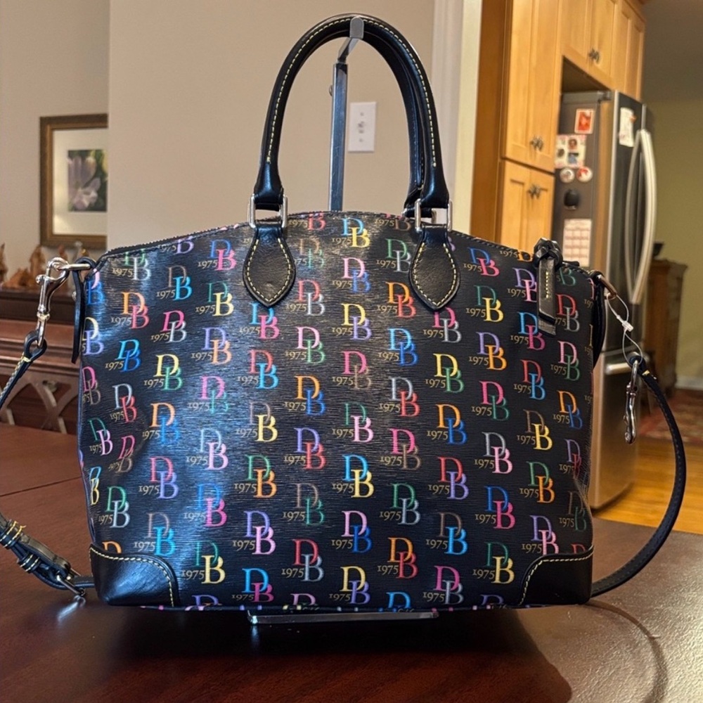 Dooney & Bourke DB75 Rainbow Zipper Dome Satchel Excellent Condition - Picture 2 of 15